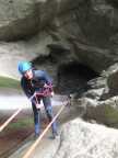 Descente en rappel, canyon d'Angon