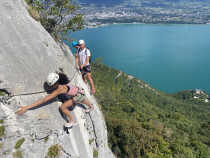 Splendide vue à la via ferrata de la Dent du Chat