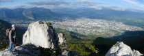 Vue imprenable sur Grenoble en fin d'après midi.