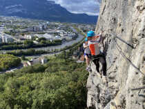 Deuxième partie de la via ferrata de la Bastille