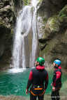 En bas du saut de 7m du Versoud