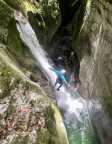 Saut au début du canyon du Furon partie haute