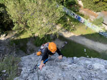 Au début de la première partie de la via ferrata