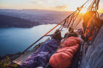 Coucher de soleil sur Annecy et son lac