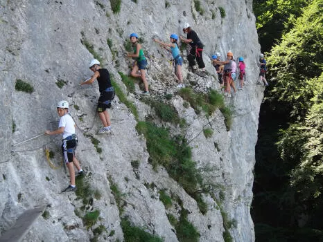 Via ferrata near Aix les bains, roc de Cornillon, perfect pour initiation