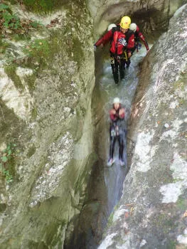 Au départ d'un toboggan