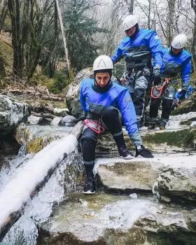 La cascade d'Angon en hiver