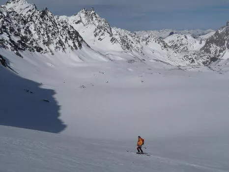 Descente sur le Glacier de Gébroulaz