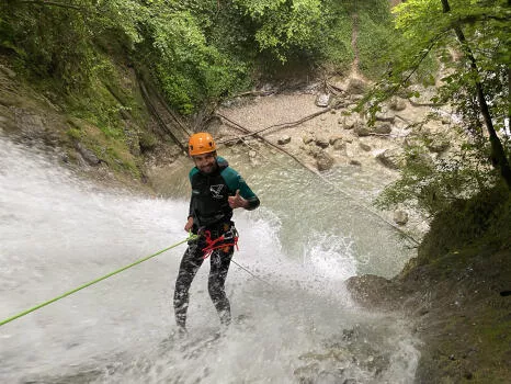 Alloix waterfall canyon, near Grenoble