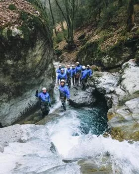 Descente du canyon d'Angon découverte en Hiver