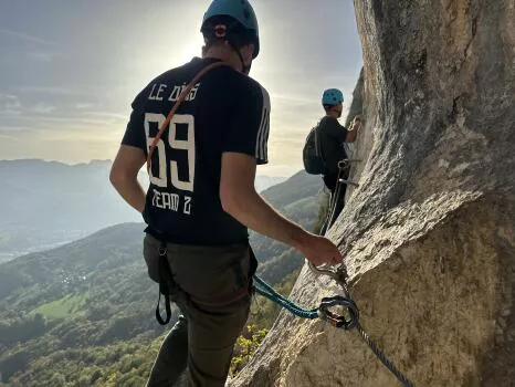 Via ferrata La Pch'ti, Bauges mountain, Savoie