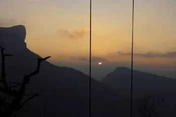 Coucher de soleil depuis les rochers de Presles dans le Vercors