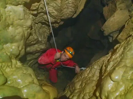 Arrivée de la descente en rappel