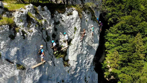 Footbridges in Cornillon via ferrata