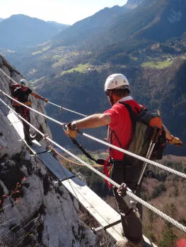 Pont népalais, Seconde partie de la Via ferrata de la Roche Veyrand