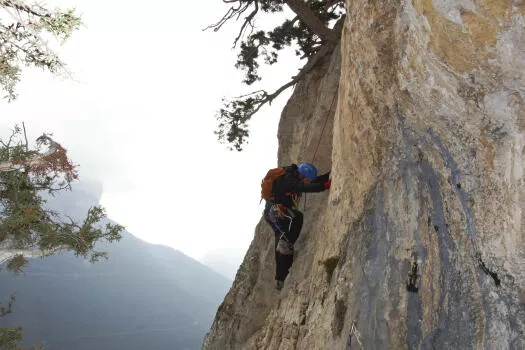Petit passage d'escalade.