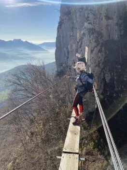 Pont népalais, via corda de la Doriaz