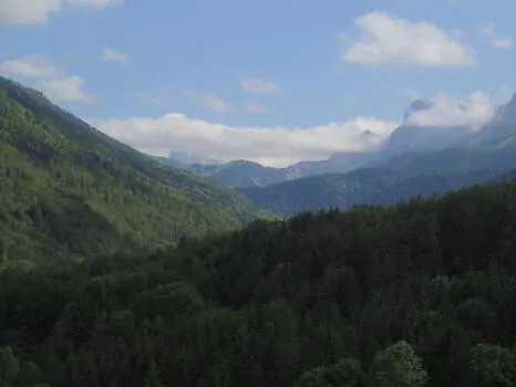 Partie Sud-Est du Vercors; le canyon des moules marinières bénéficie d'un cadre sauvage