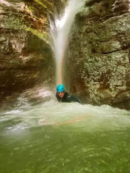 Arrival of a waterslide