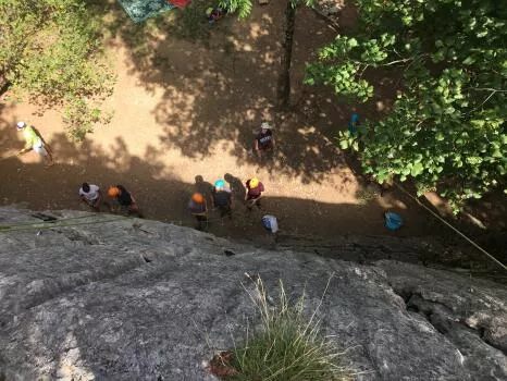 Vue d'en haut du mur