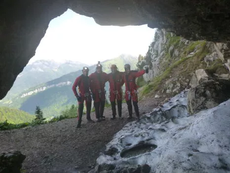 Entering the traverse