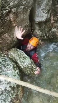 Passage between rock