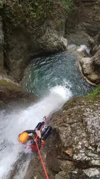 Waterslide and abseiling, Versoud Canyon 