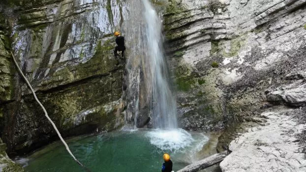 Pool after abseiling