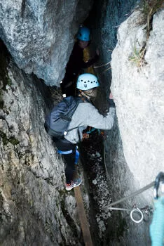 Small narrow passage