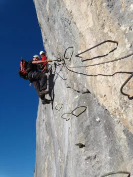 Via ferrata de la roche veyrand, massif de la Chartreuse