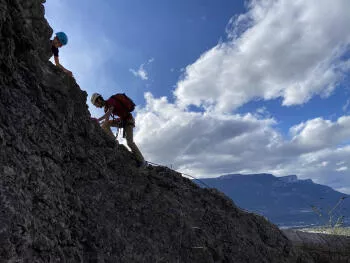 Escalade à la via ferrata de la Bastille