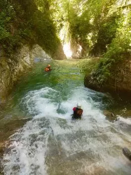 One of a lot waterslide, Ecouges canyon