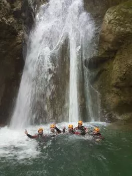 Swim down a waterfall