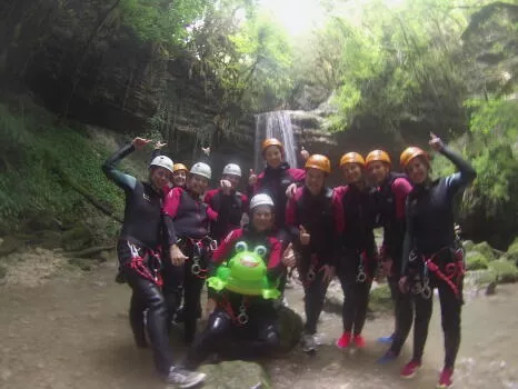 Photo de groupe souvenir, canyon du Terfond Pernaz