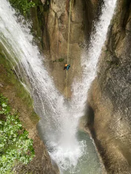 Double waterfall in Alloix