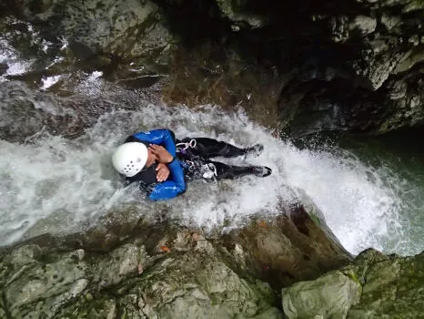 Toboggan, canyon de Montmin, proche d'annecy.