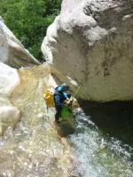 AU départ de la dernière cascade de 60m