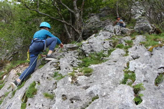 Climbing for children in Vercors mountain
