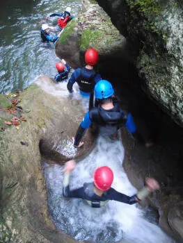Succesions de toboggans, canyon du Grenant