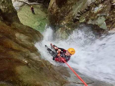 Abseiling with smile !