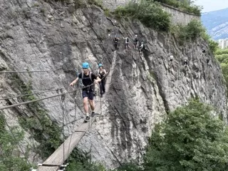 Traversée pont suspendu