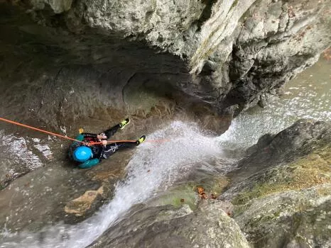 Waterslide at Angon canyon, Talloires