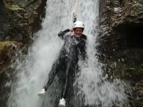 Refreshment guaranteed with a braked water slide, Pissarde, Vercors