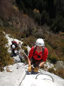 Via ferrata de la Roche Veyrand partie découverte, Chartreuse