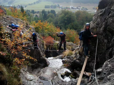 Waterfall via ferrata, Alpe du Grand Serre, close to Grenoble and la Mure, perfect for children, pupils and beginners