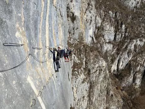 Via ferrata de la Ptchi en hiver