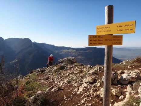 Sommet de la Via ferrata dela Roche Veyrand